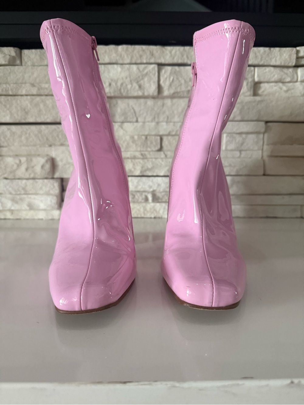 Steve Madden Pink Patent Mid-Calf Boots